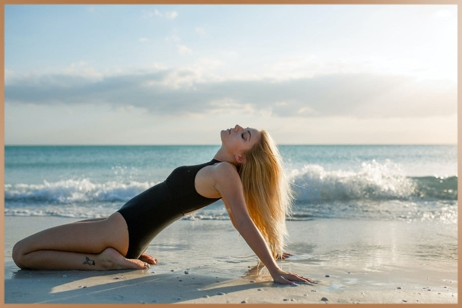 Woman after meditation feeling relaxed and mindful