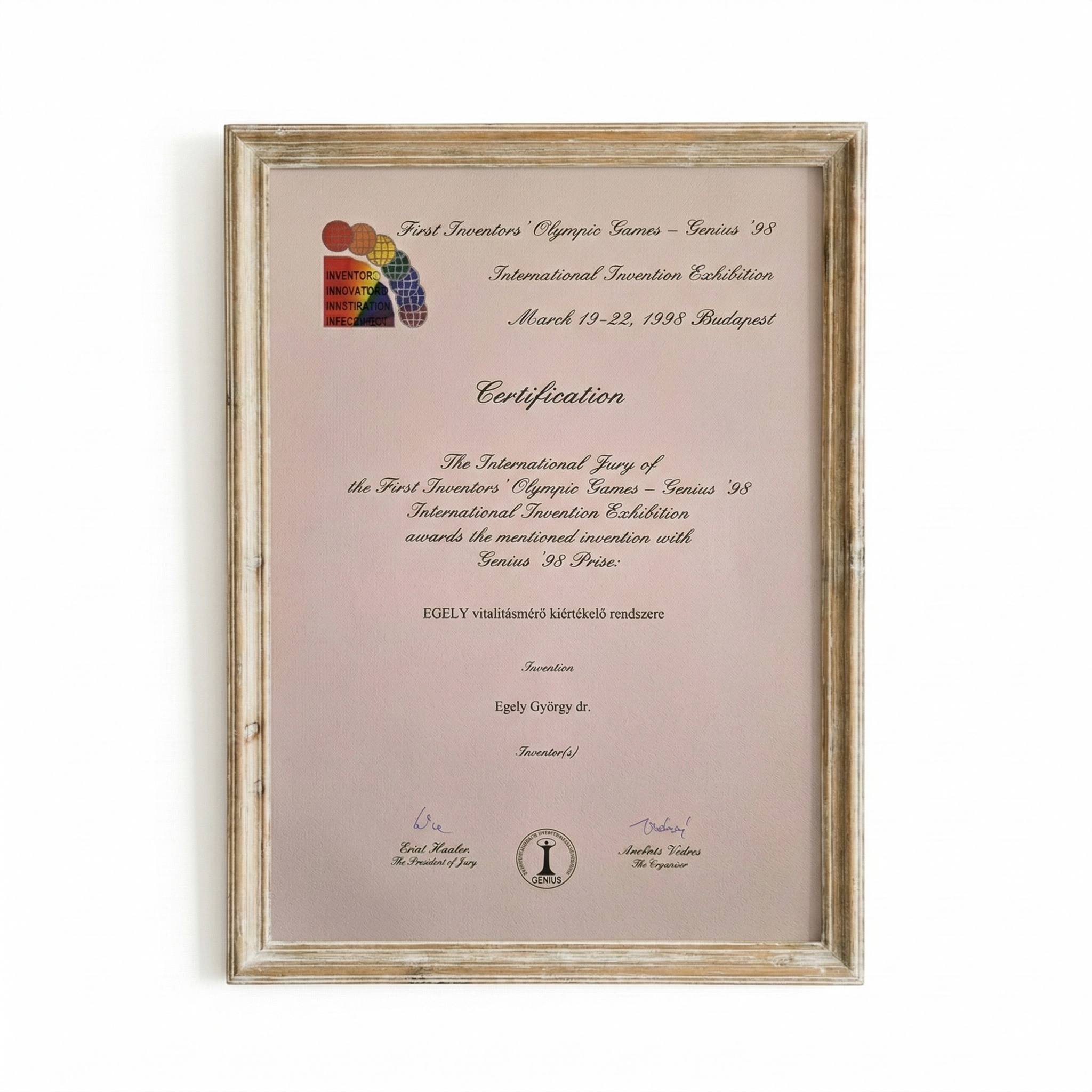 Inventors’ Olympiad – Genius ’98 International Fair of Inventions